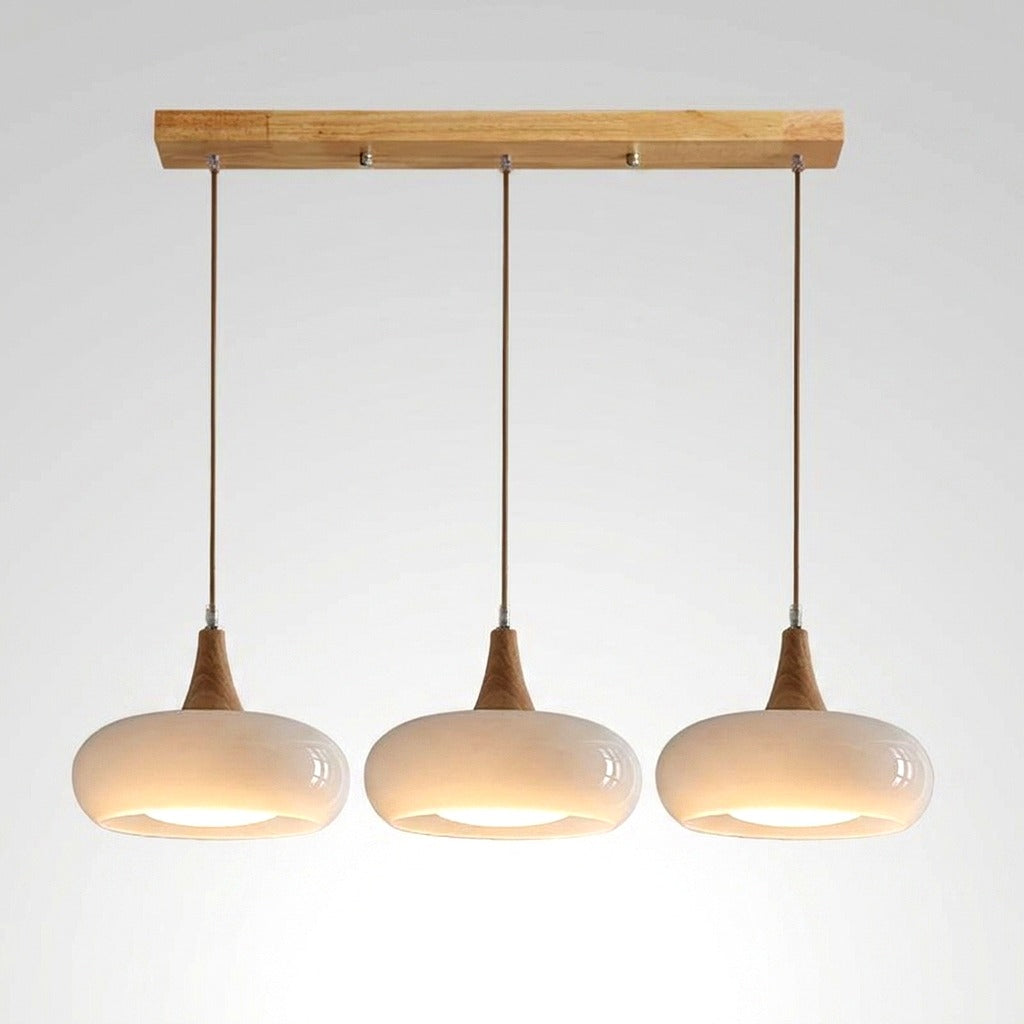 Suspension Bois 1/2/3 Lampes -