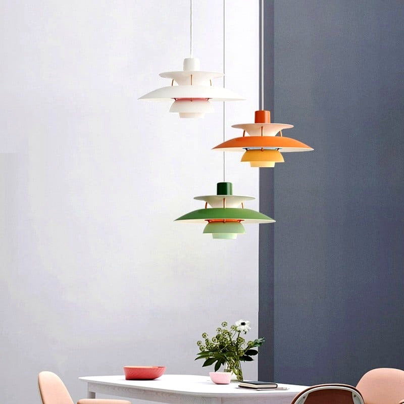 Suspension Macaron avec Abat-Jour. 15 Coloris -
