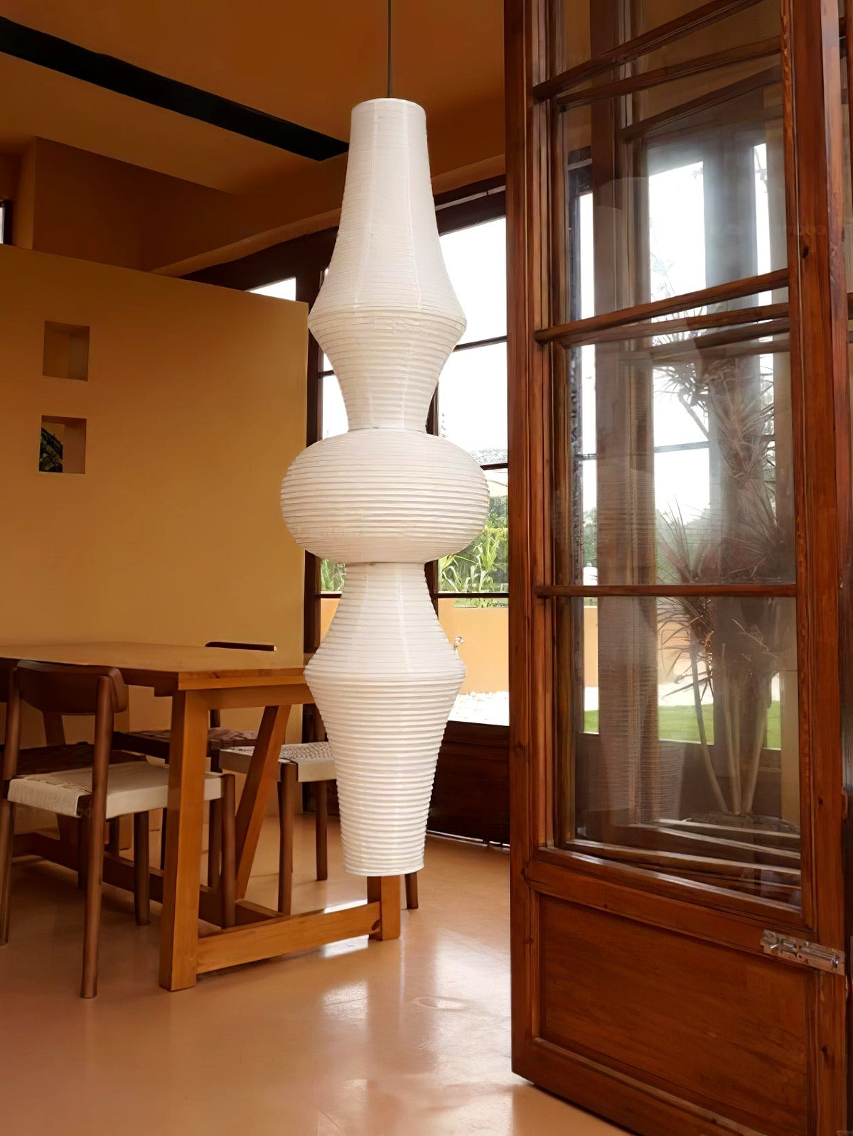 Lustra Suspension Luminaire Papier Washi E pour Salon