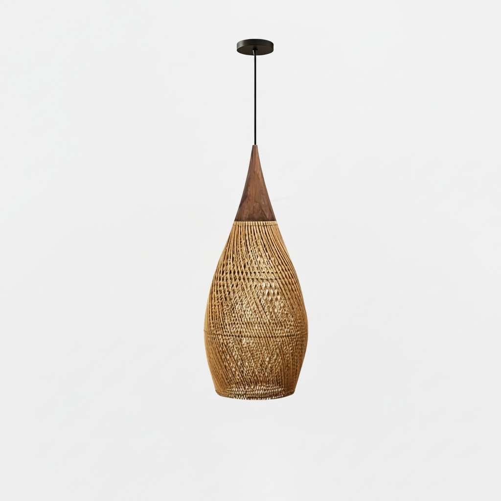 Evelyn Suspension en Rotin Tressé pour Salon
