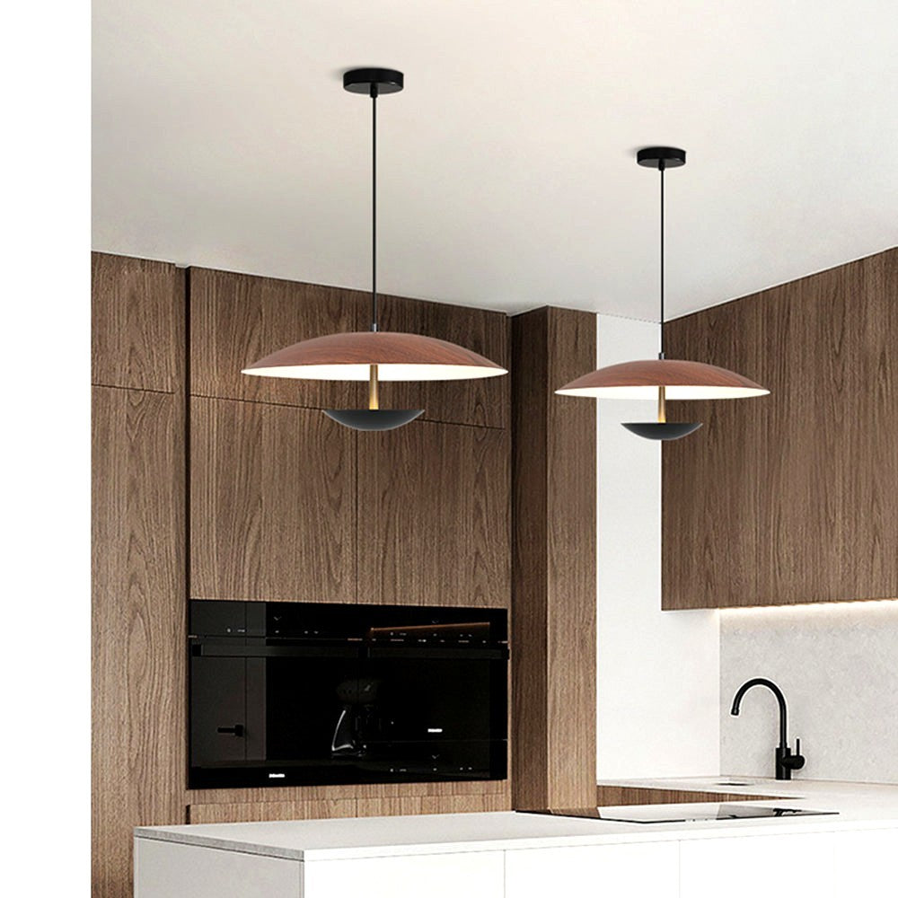 Zephy Suspension Dôme Traditionnelle. Bois/Marron. Salon/Salle à Manger