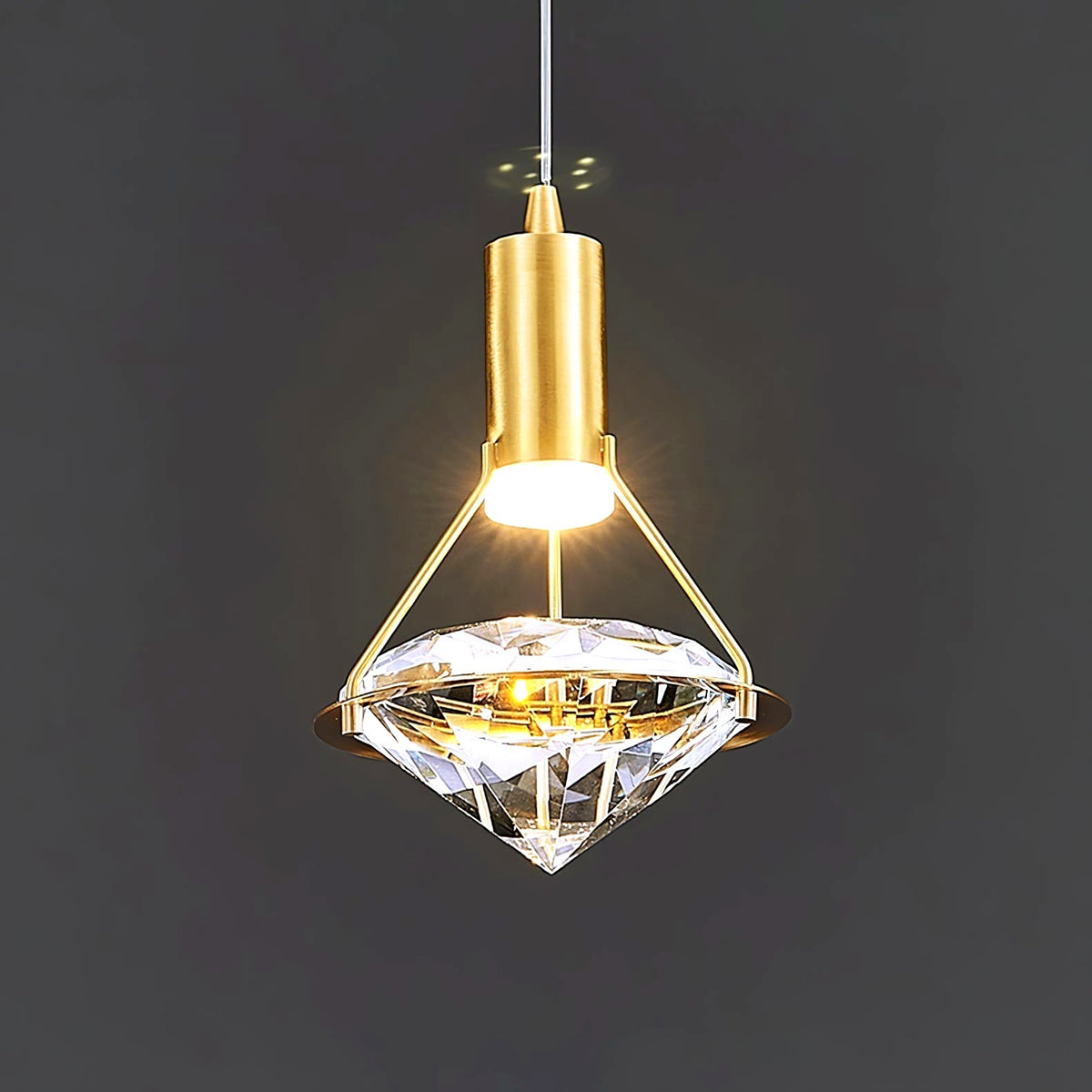 Elysianire Suspension Laiton Cristal Élégante
