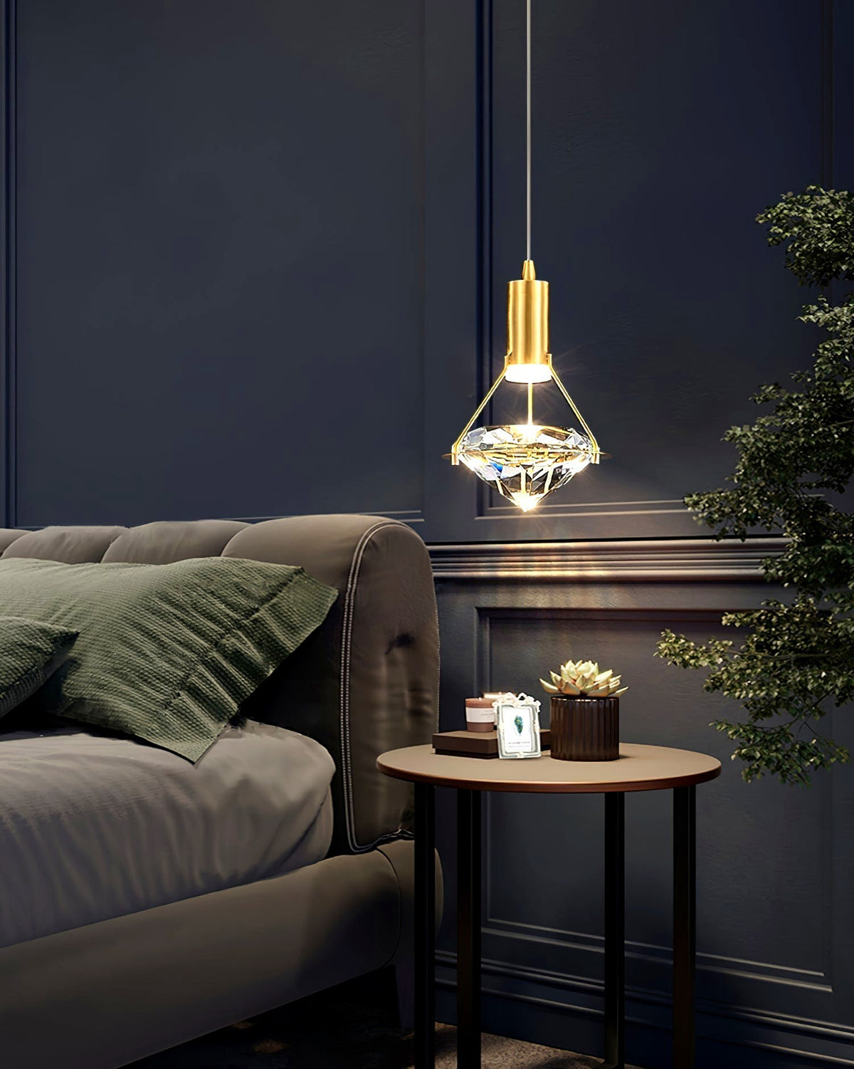 Elysianire Suspension Laiton Cristal Élégante