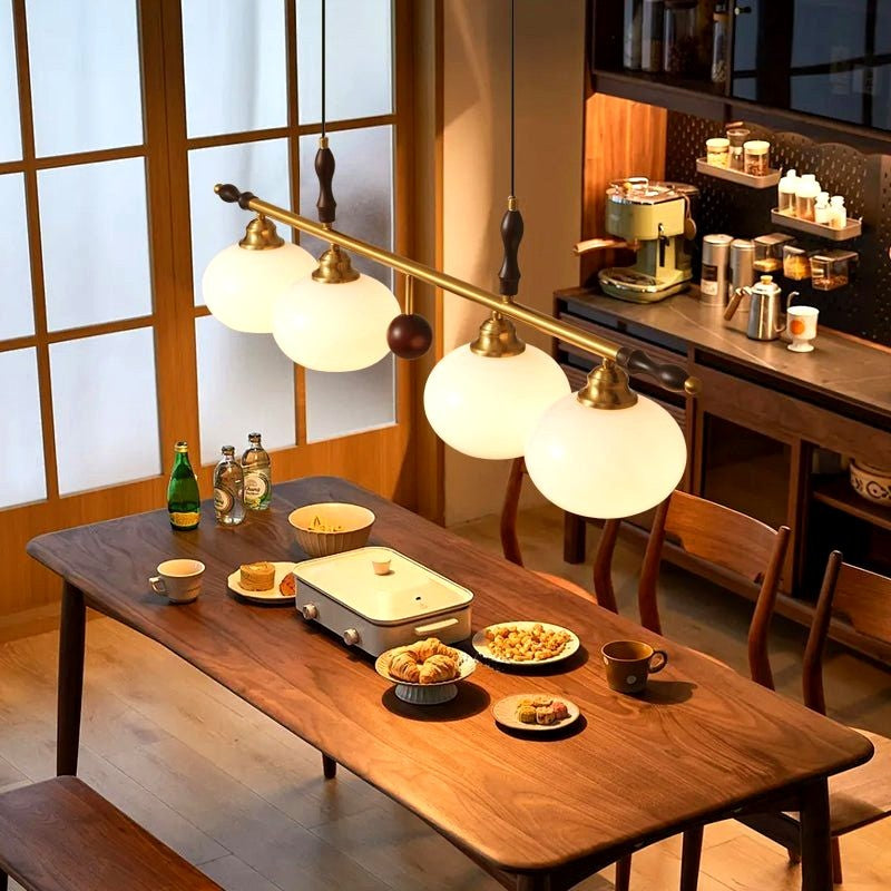 Sylvara Suspension en Bois et Verre Premium