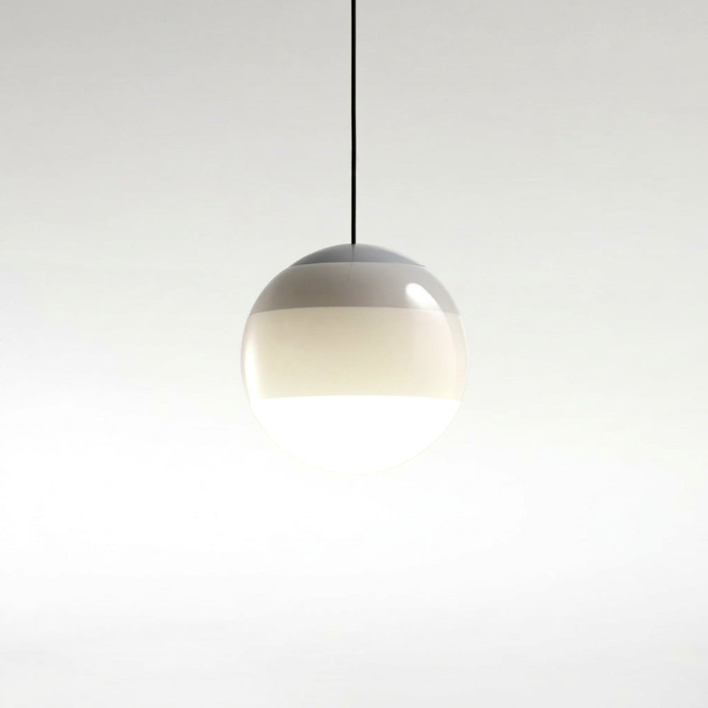 Edith Suspension Bulle Moderne Verre. Noir/Gris/Bleu/Rose. Salon