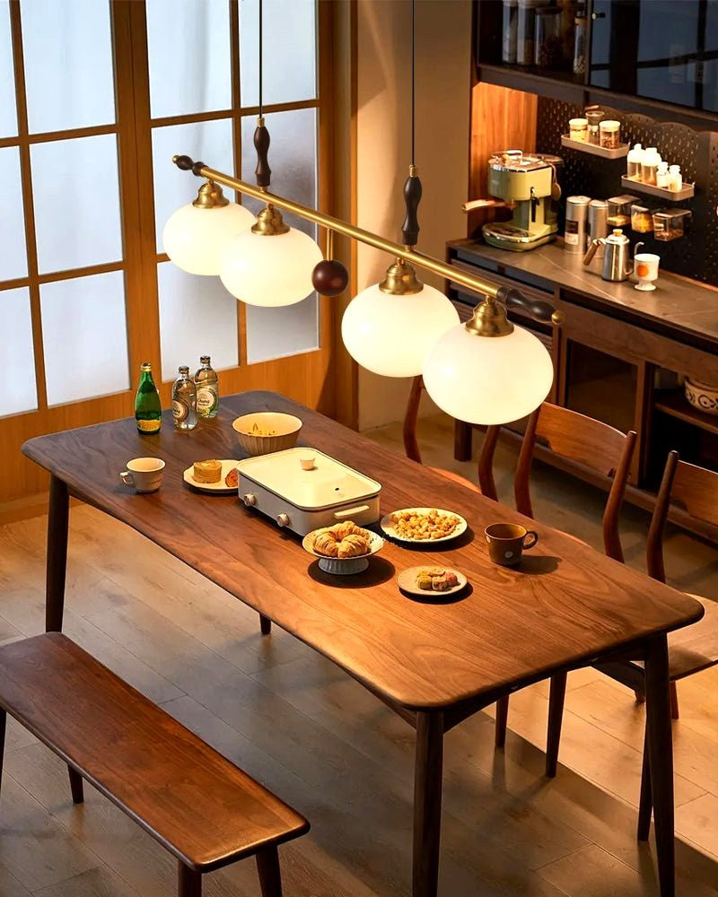 Sylvara Suspension en Bois et Verre Premium