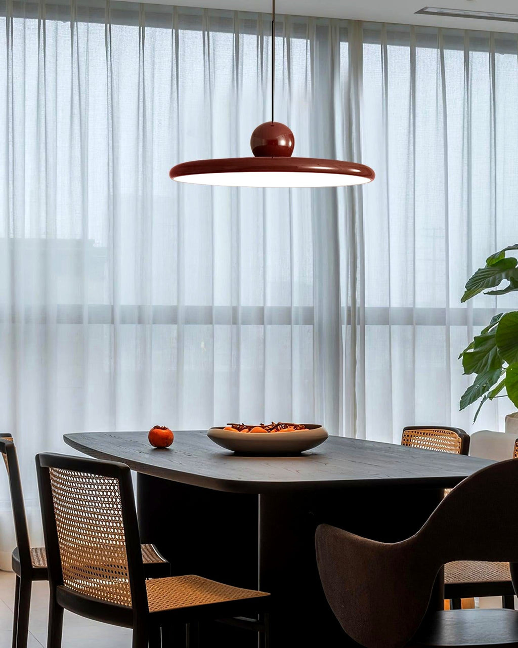 Lustra Suspension Swag Verte et Rouge