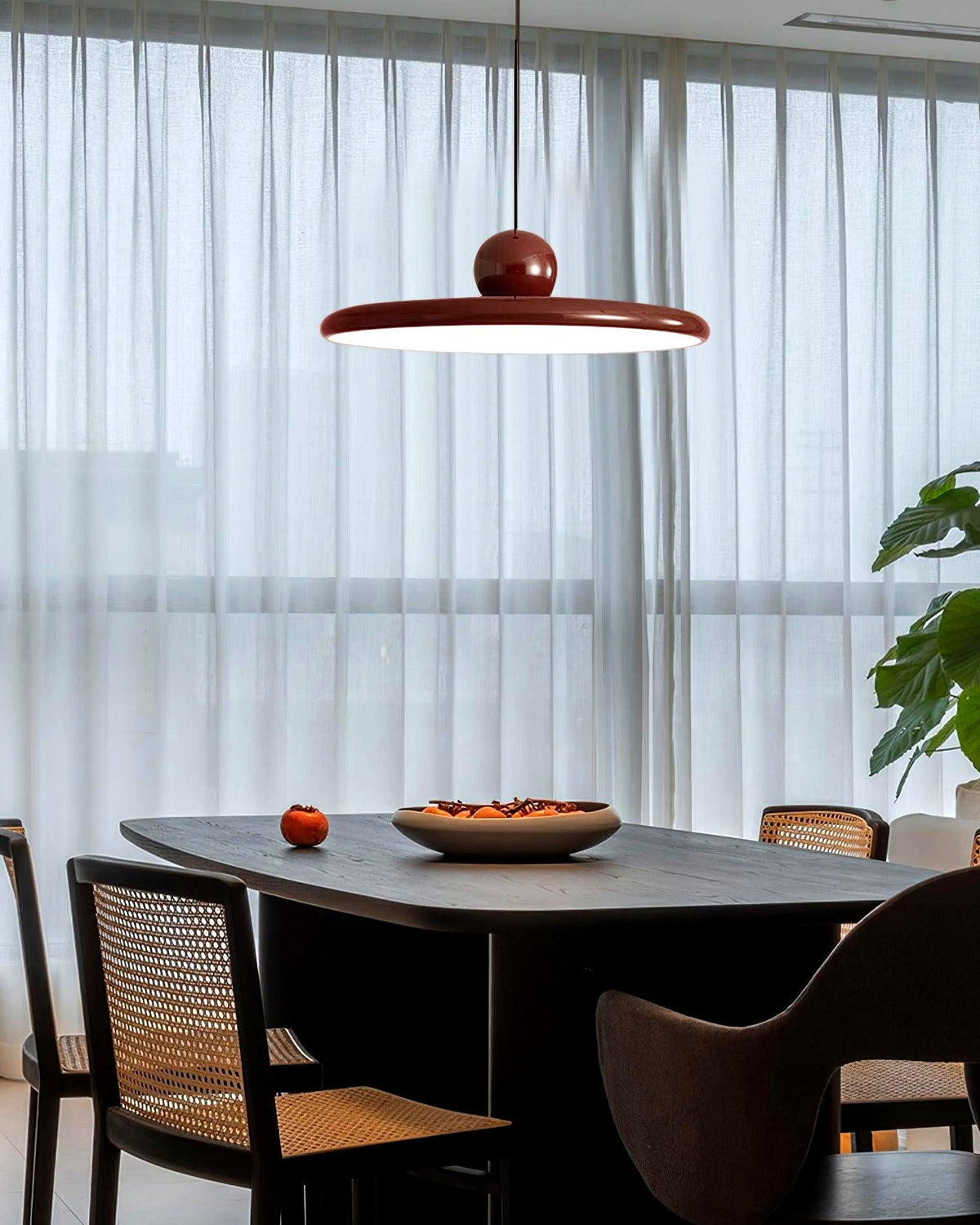 Lustra Suspension Swag Verte et Rouge