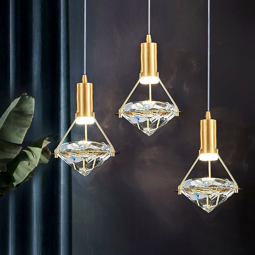Elysianire Suspension Laiton Cristal Élégante