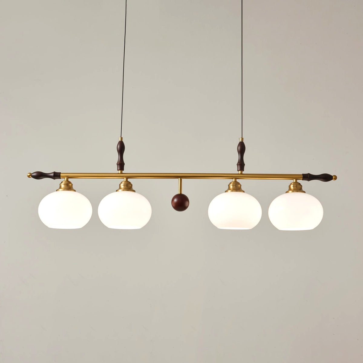 Sylvara Suspension en Bois et Verre Premium