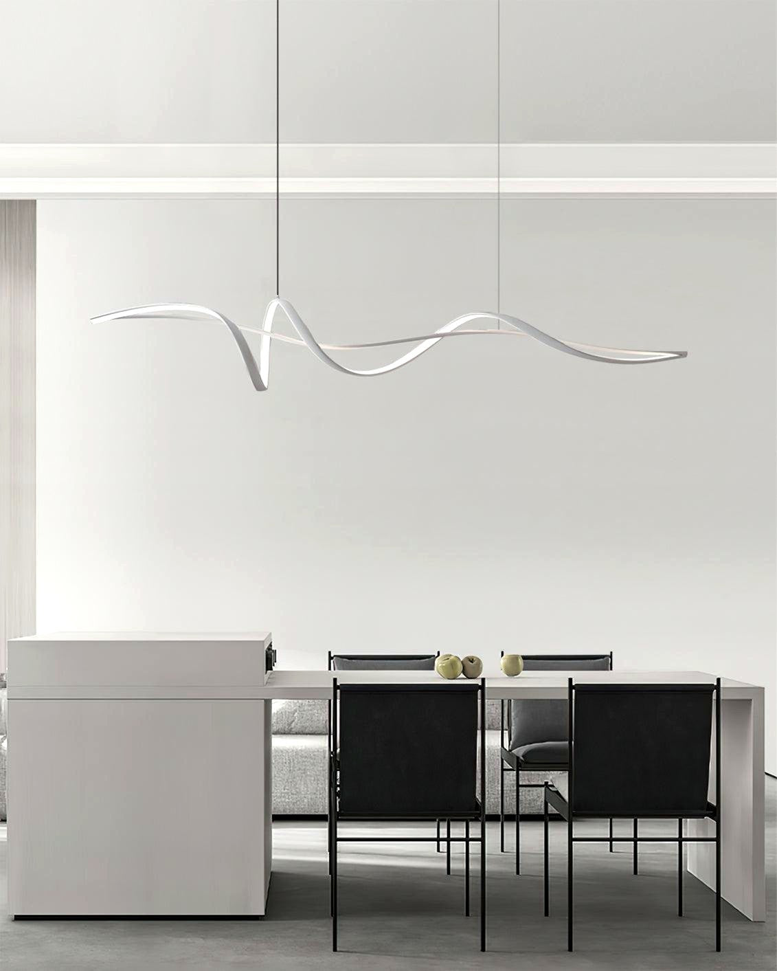 Aveline Suspension moderne LED Wave noire