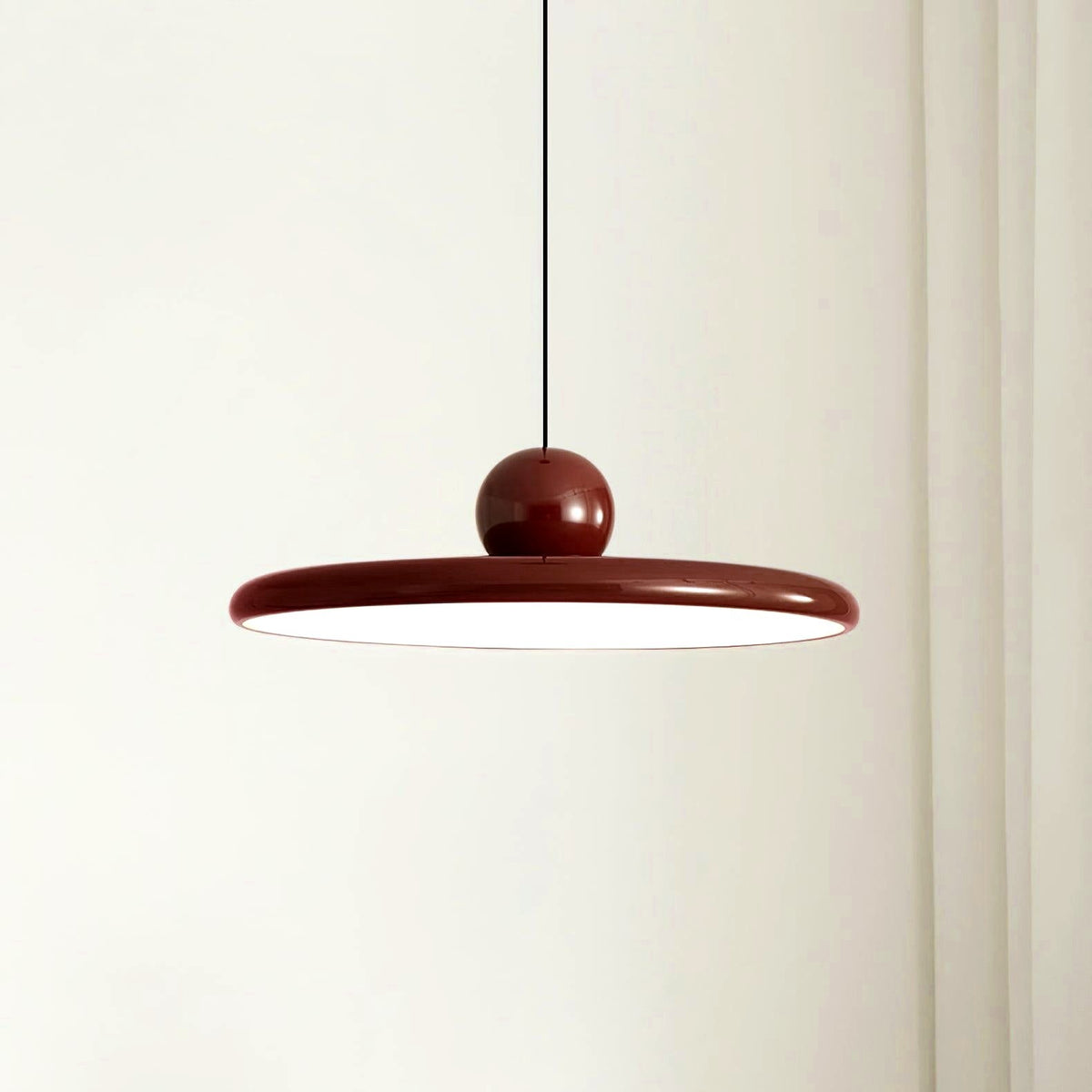 Lustra Suspension Swag Verte et Rouge