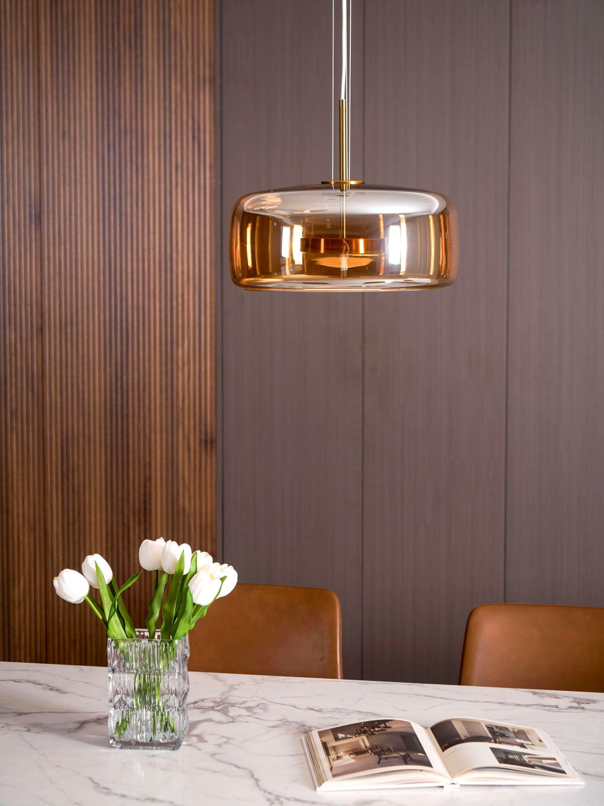 Obsidian Suspension en Verre Moderne