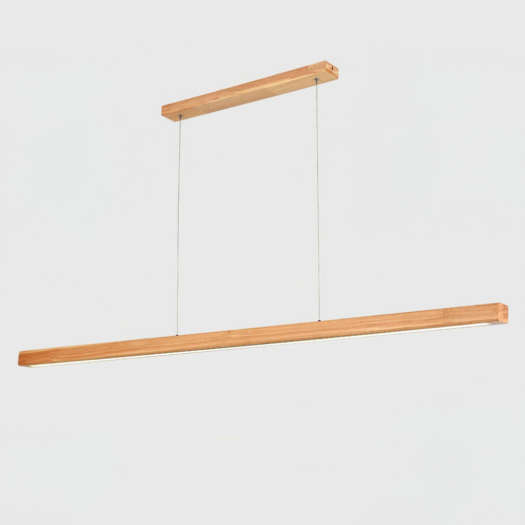 Elowen Suspension linéaire minimaliste en bois