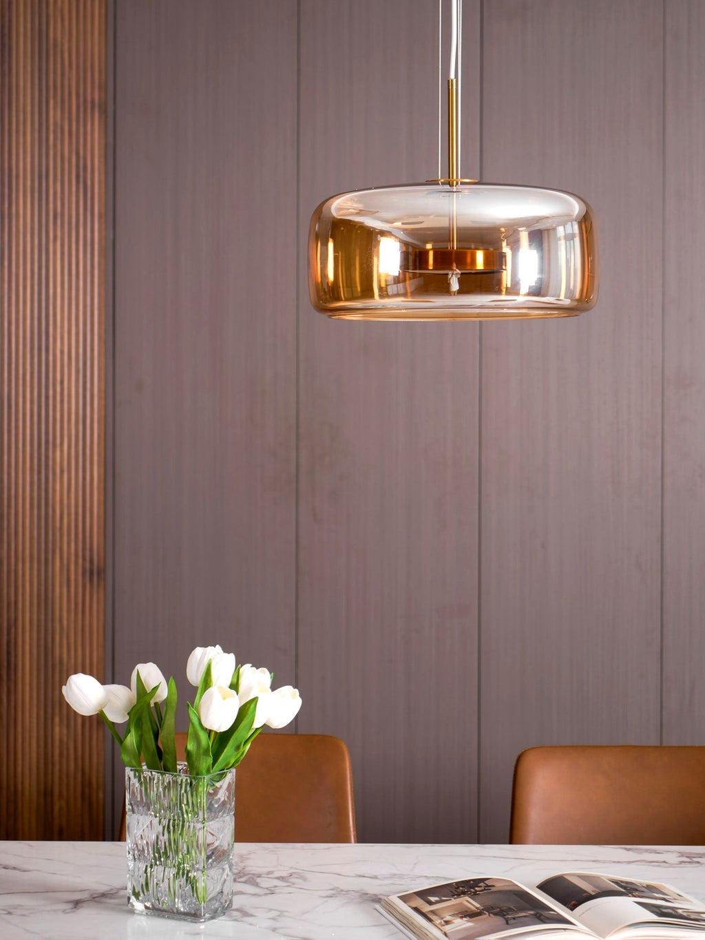Obsidian Suspension en Verre Moderne