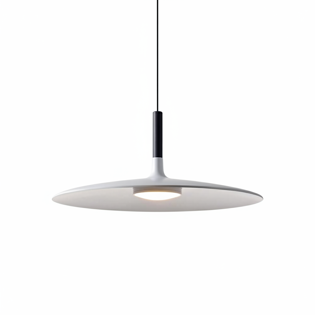 Lustra Suspension Lampe Disque Plat en Aluminium