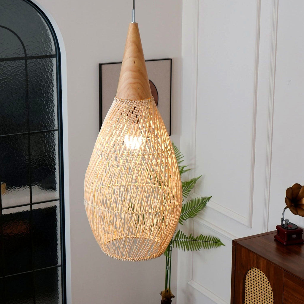 Evelyn Suspension en Rotin Tressé pour Salon