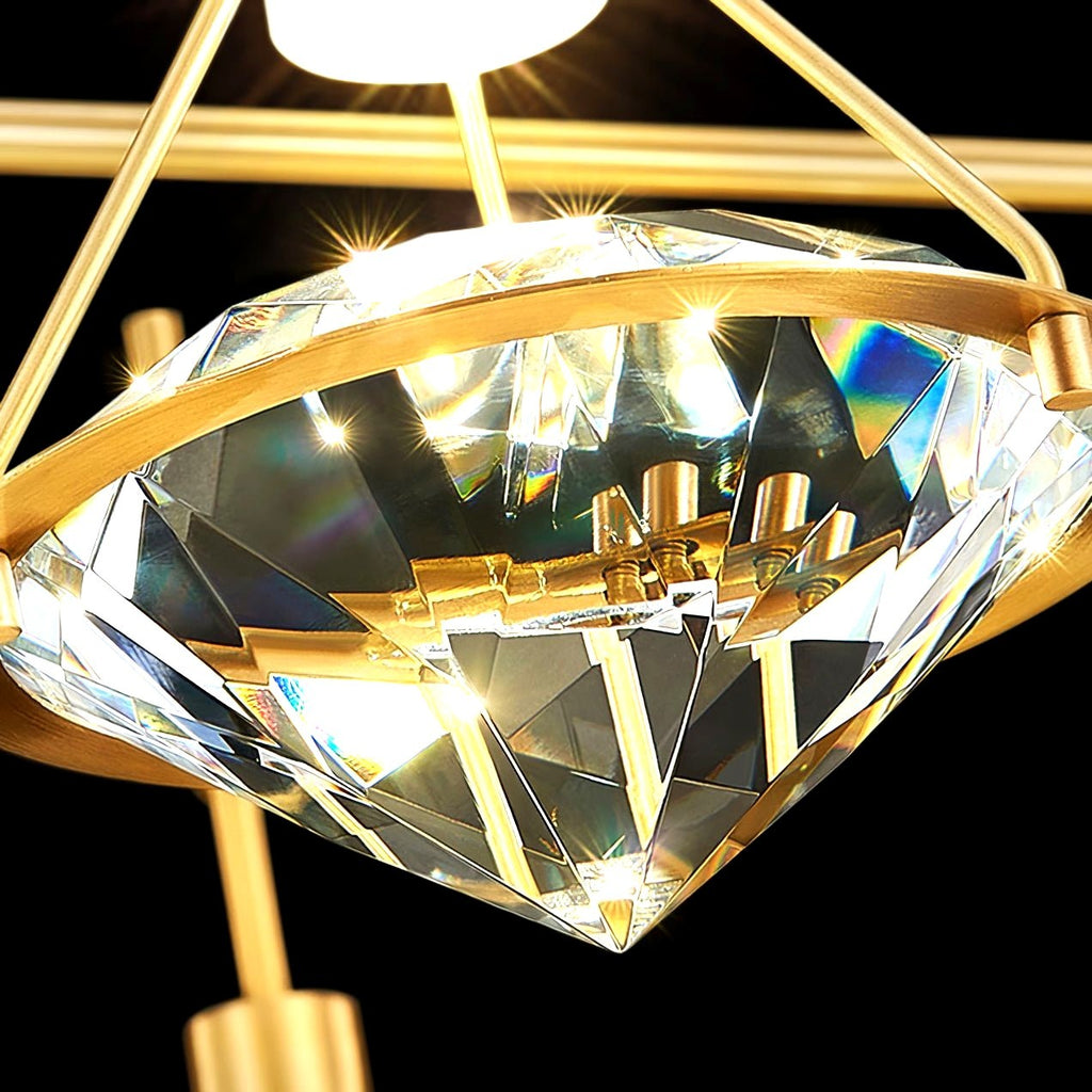 Elysianire Suspension Laiton Cristal Élégante
