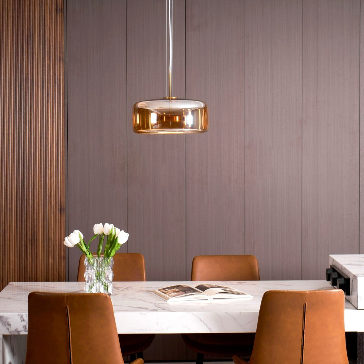 Obsidian Suspension en Verre Moderne