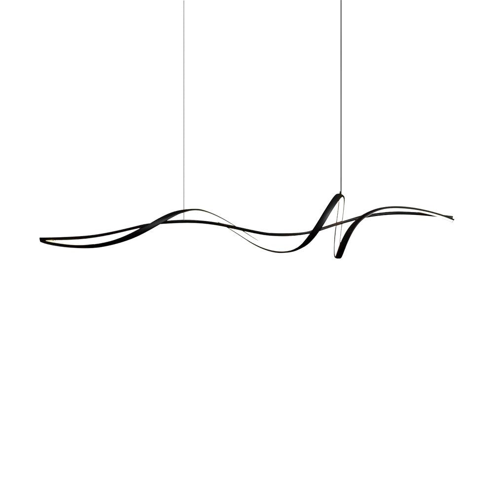 Aveline Suspension moderne LED Wave noire
