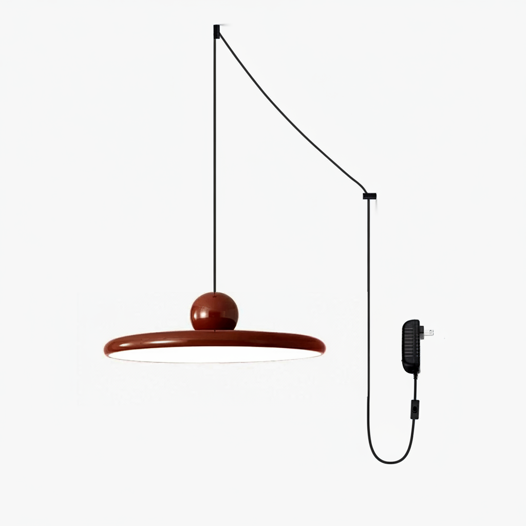 Lustra Suspension Swag Verte et Rouge