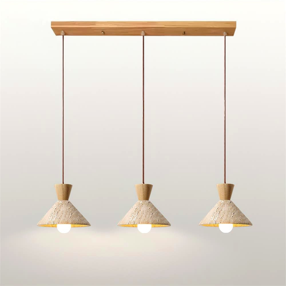 Ritta Suspension Travertin Forme Chapeau