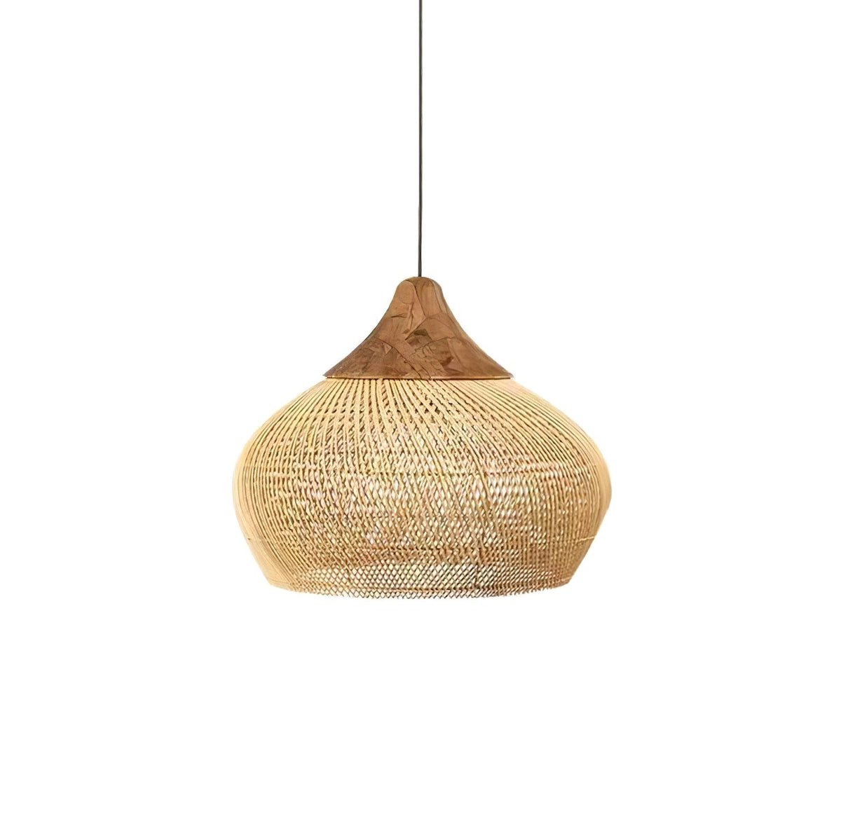 Evelyn Suspension en Rotin Tressé pour Salon