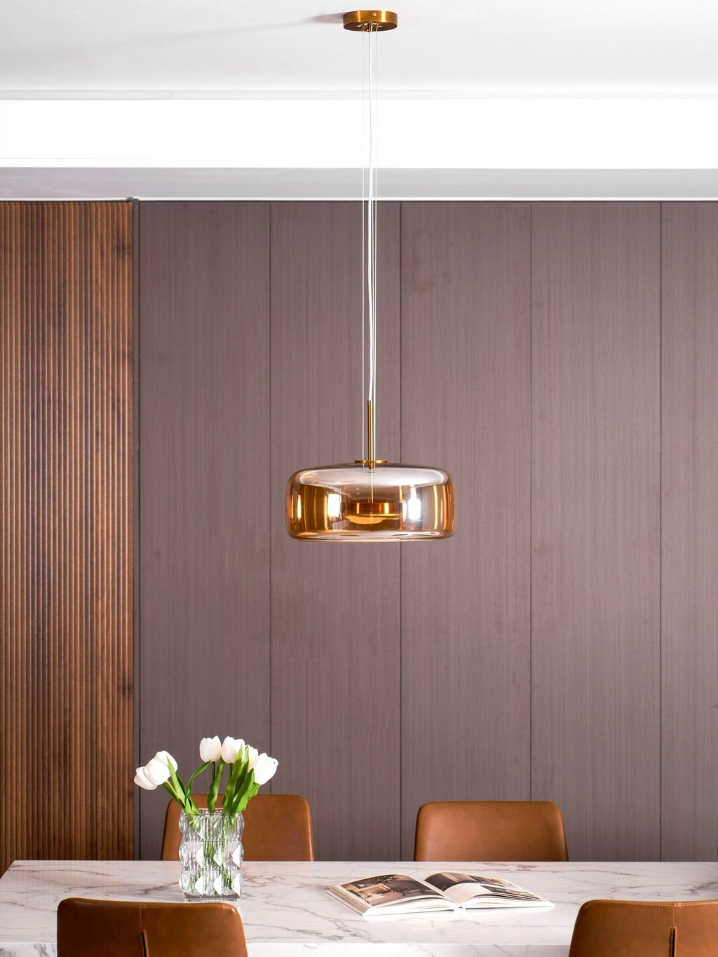 Obsidian Suspension en Verre Moderne