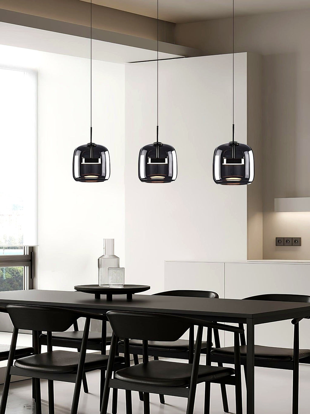 Obsidian Suspension en Verre Moderne