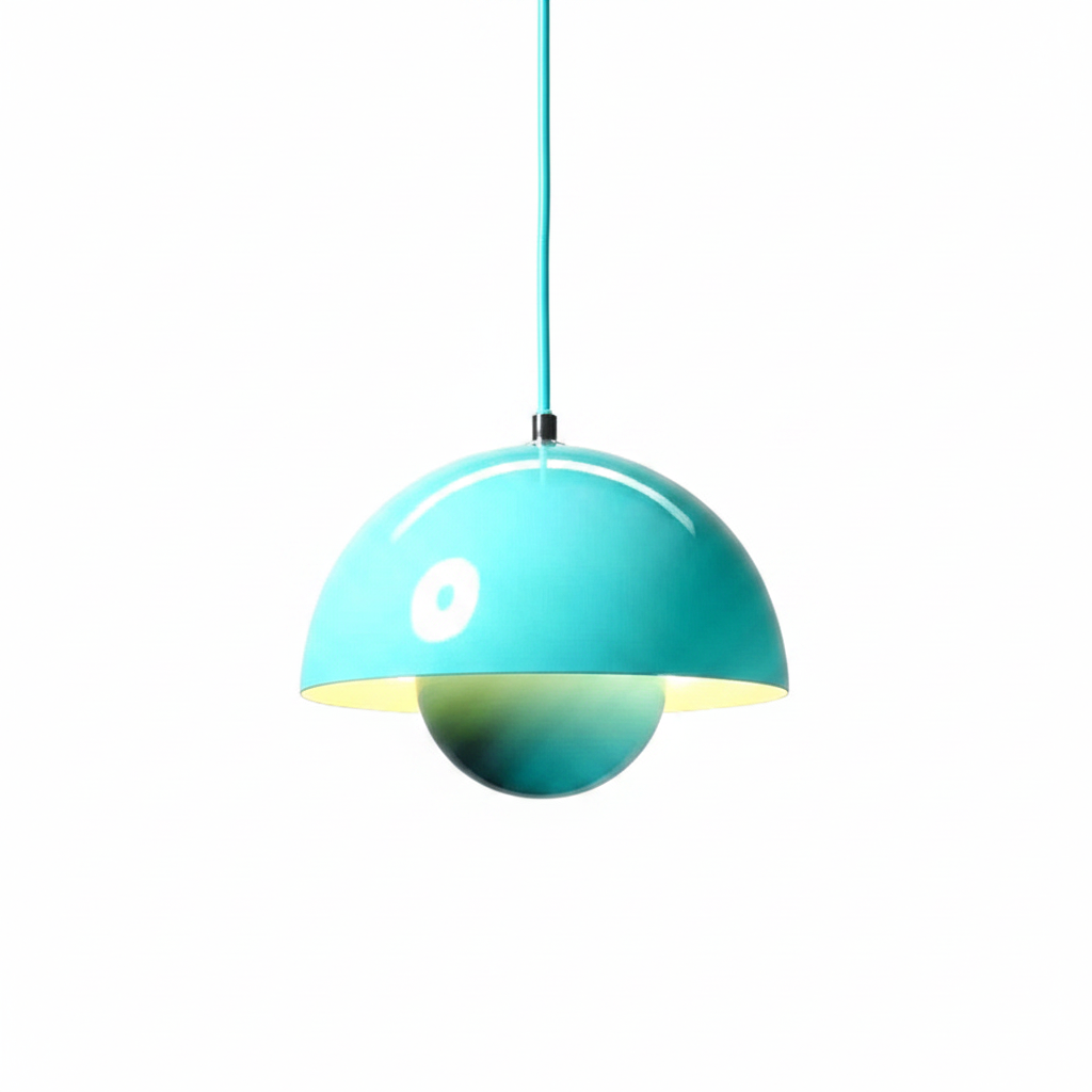 Zinra Suspension Ronde Moderne. Métal. Noir/Blanc/Rouge/Jaune
