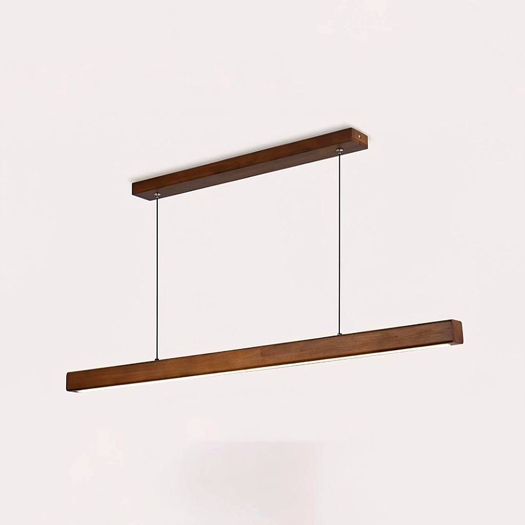 Elowen Suspension linéaire minimaliste en bois