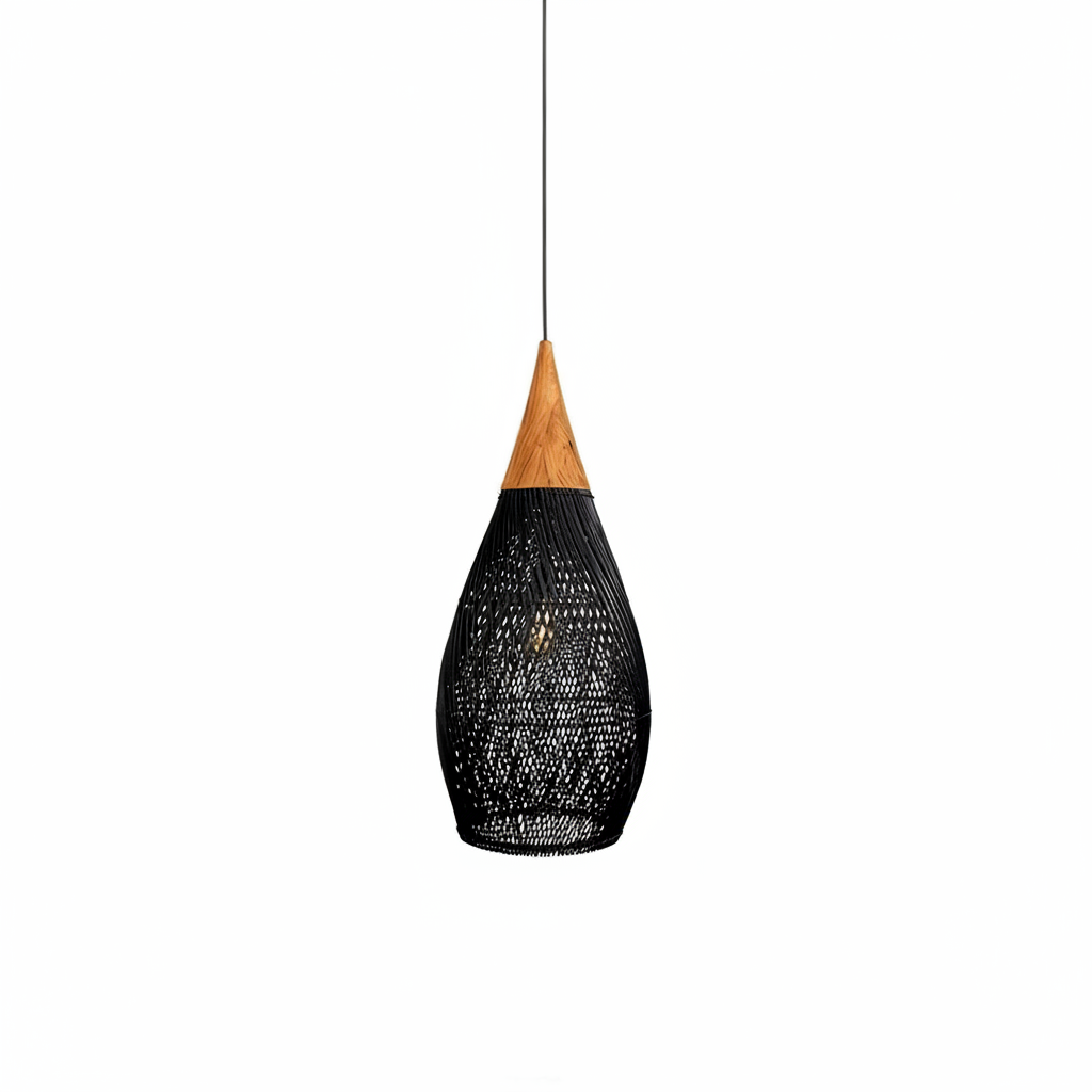 Evelyn Suspension en Rotin Tressé pour Salon