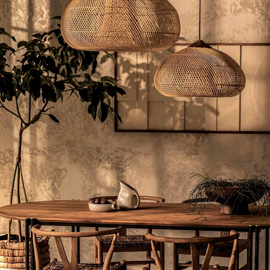 Evelyn Suspension en Rotin Tressé pour Salon
