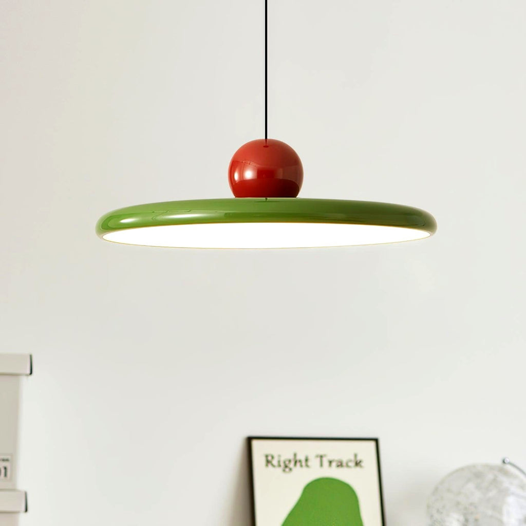 Lustra Suspension Swag Verte et Rouge