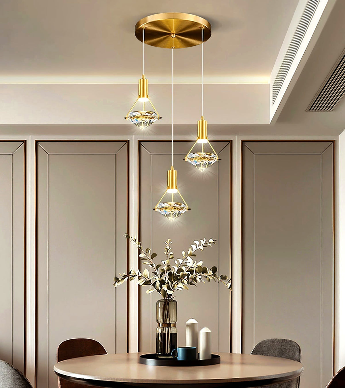 Elysianire Suspension Laiton Cristal Élégante