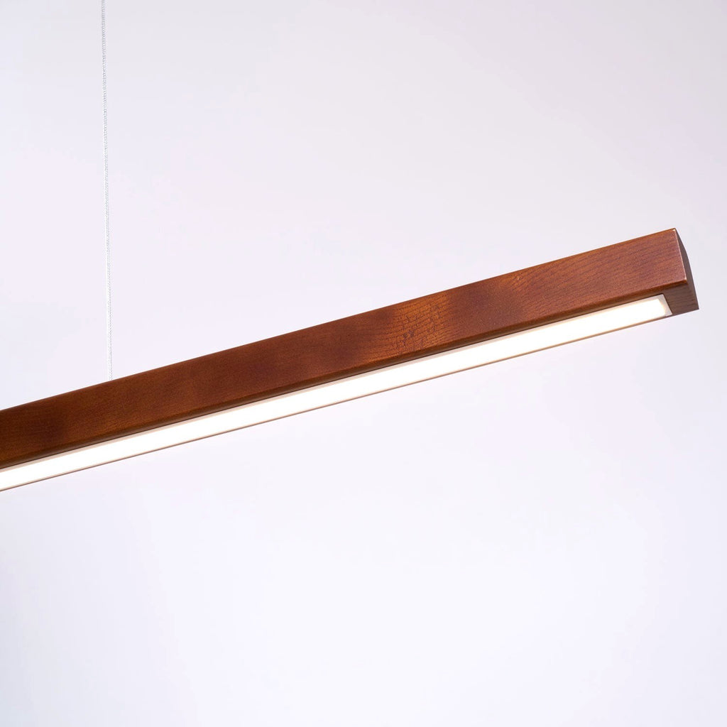 Elowen Suspension linéaire minimaliste en bois