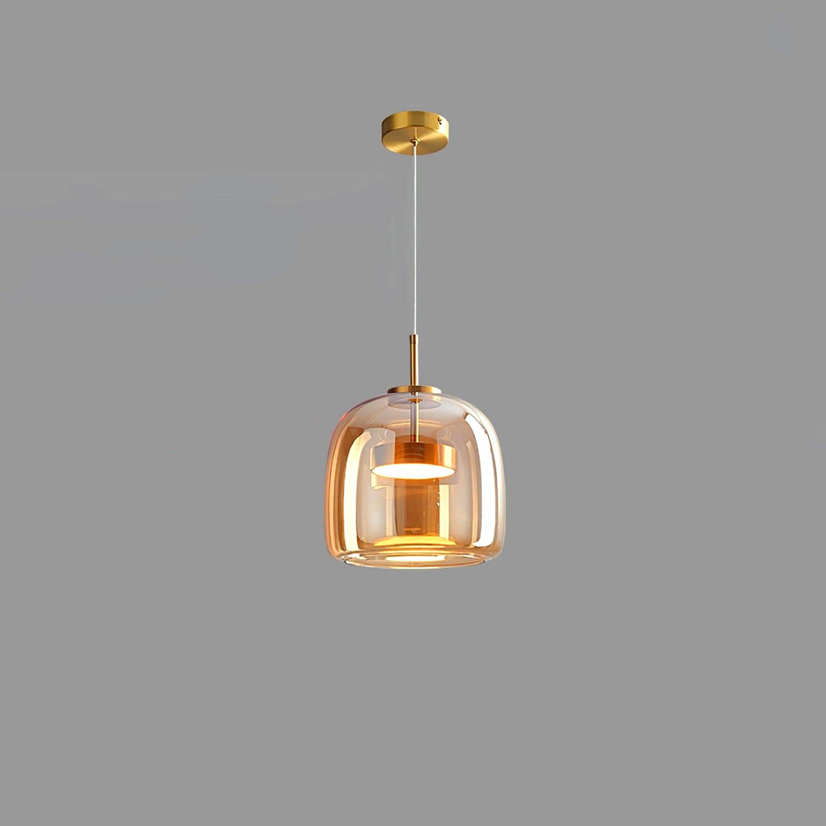 Suspension Moderne en Verre et Métal