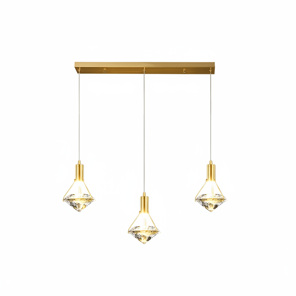 Elysianire Suspension Laiton Cristal Élégante