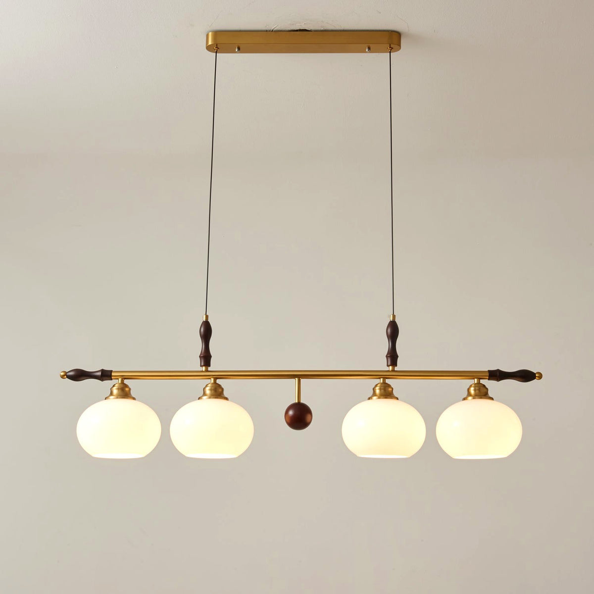 Sylvara Suspension en Bois et Verre Premium