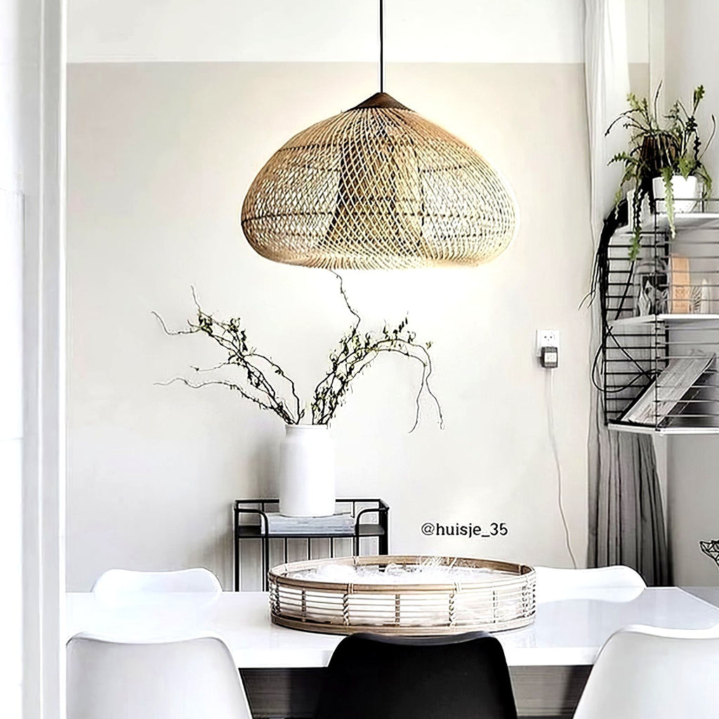 Evelyn Suspension en Rotin Tressé pour Salon