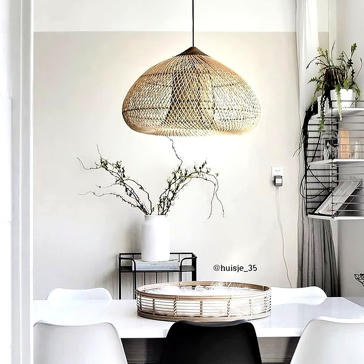 Evelyn Suspension en Rotin Tressé pour Salon