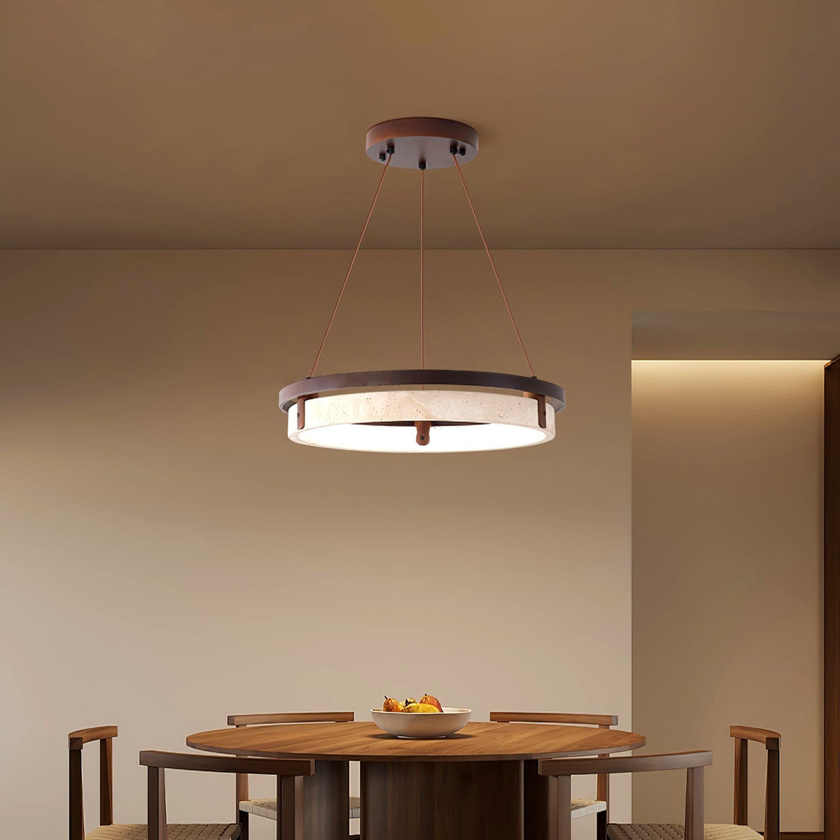 Veraearae Suspension Moderne en Travertin