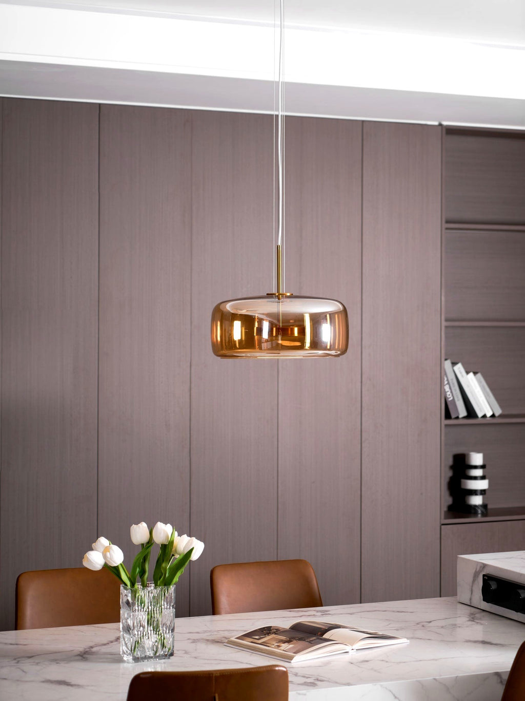 Obsidian Suspension en Verre Moderne