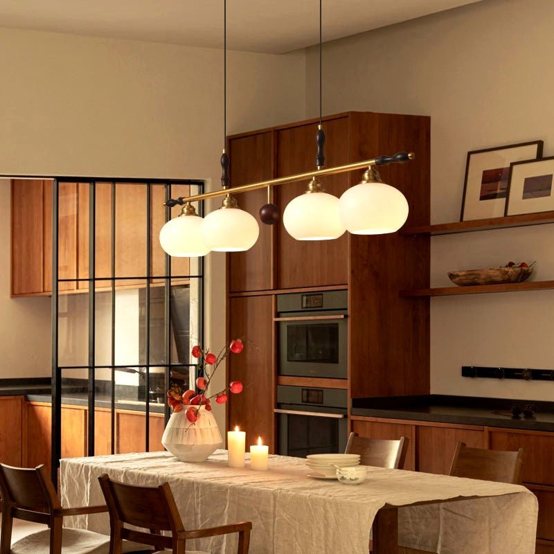Sylvara Suspension en Bois et Verre Premium