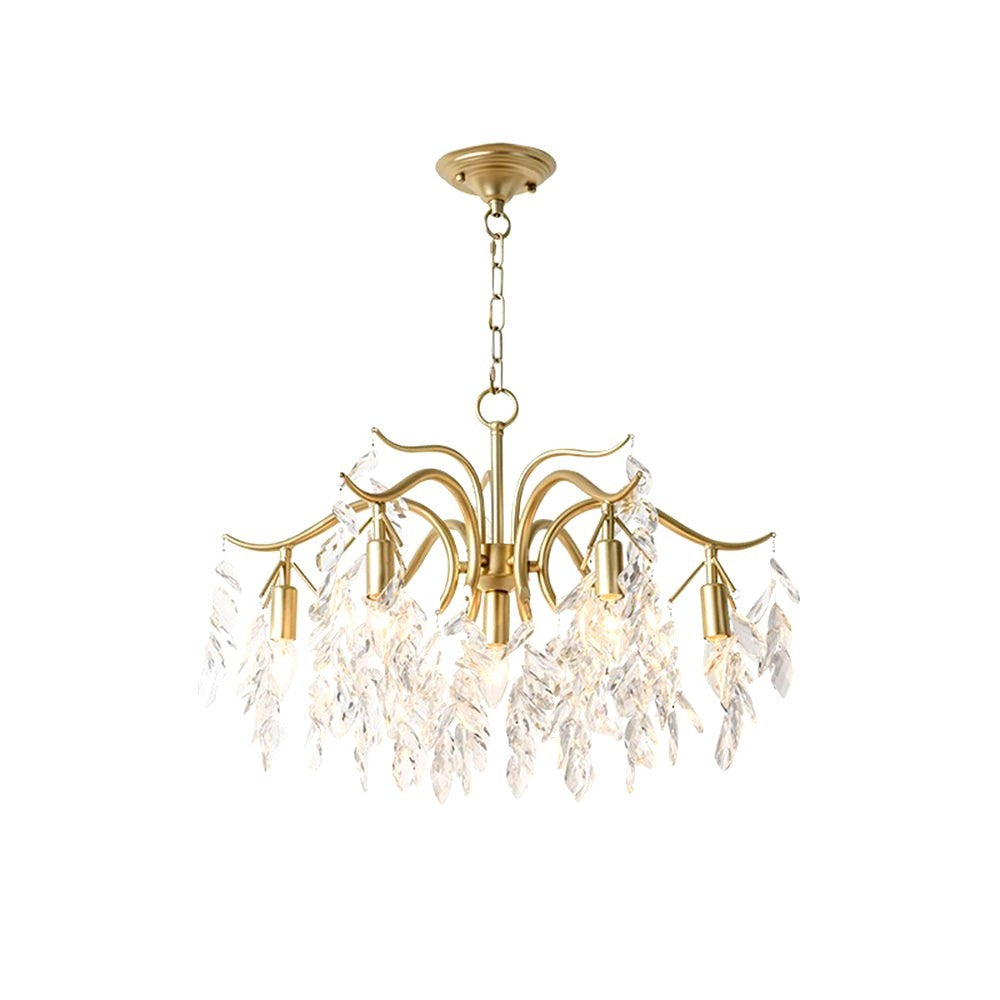 Kristy Suspension Multi Luxueux, Cristal/Cuivre, Noir/Or, Salon