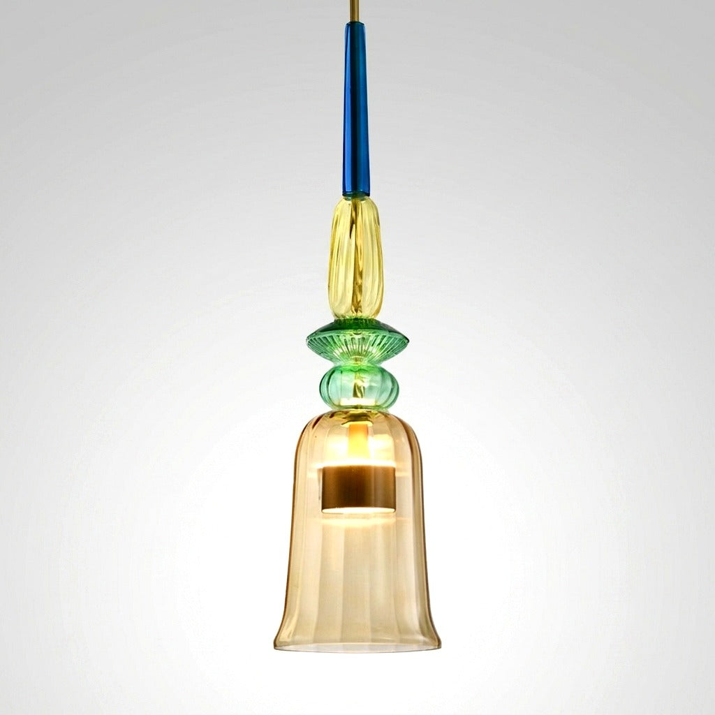 Suspension LED Verre Coloré Design - photo 11