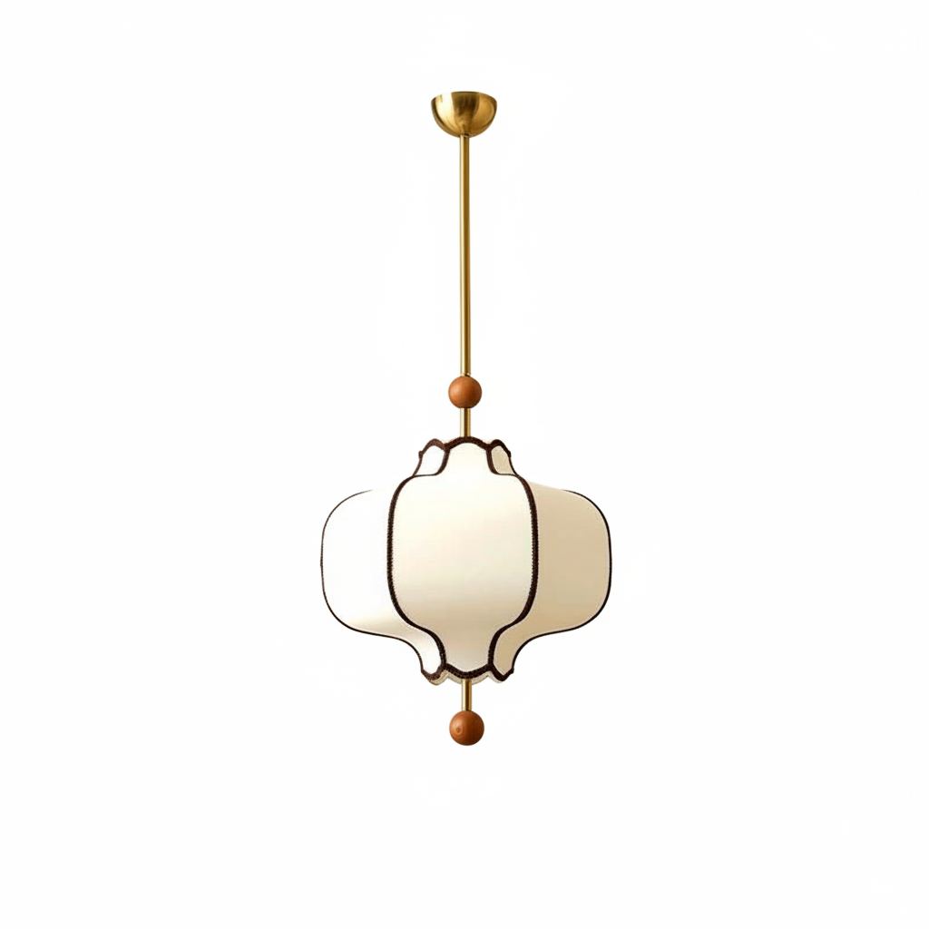 Lustra Suspension Lampe Lanterne en Tissu pour Salon