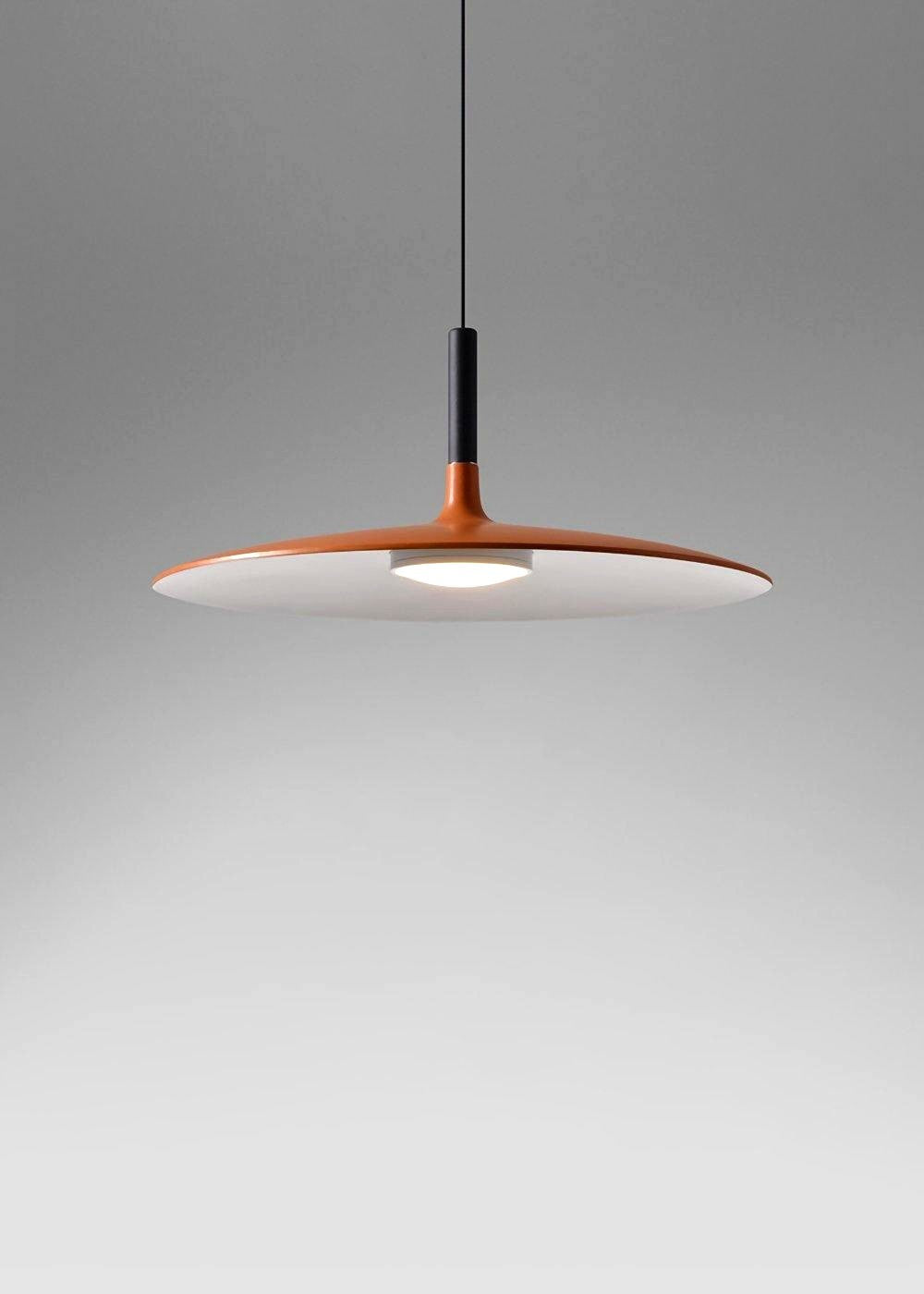 Lustra Suspension Lampe Disque Plat en Aluminium