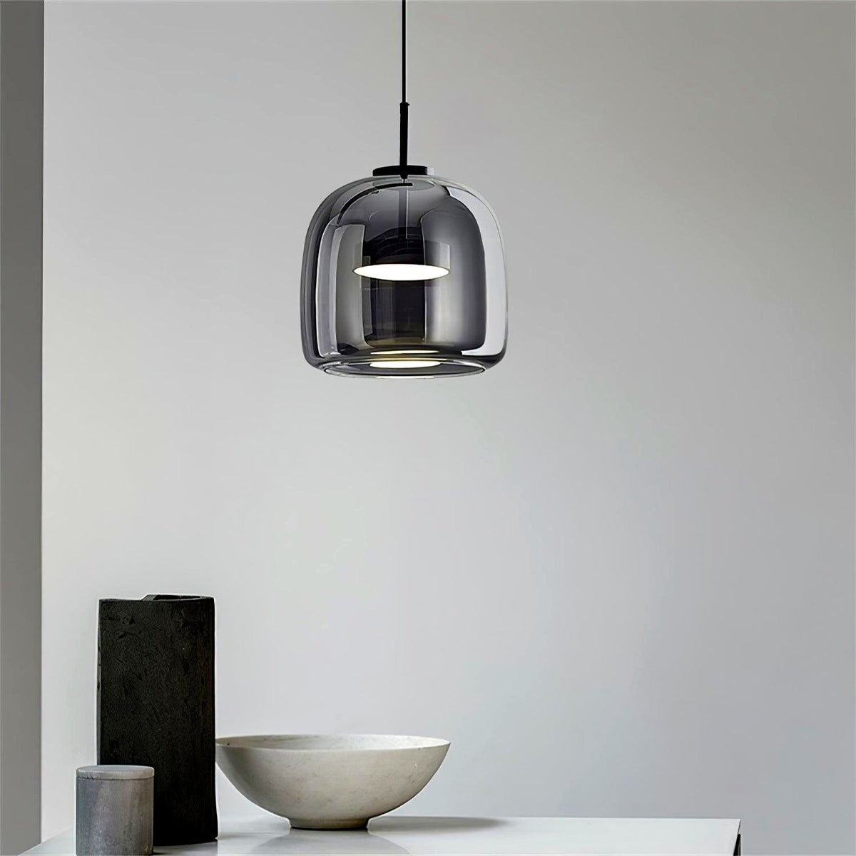 Obsidian Suspension en Verre Moderne