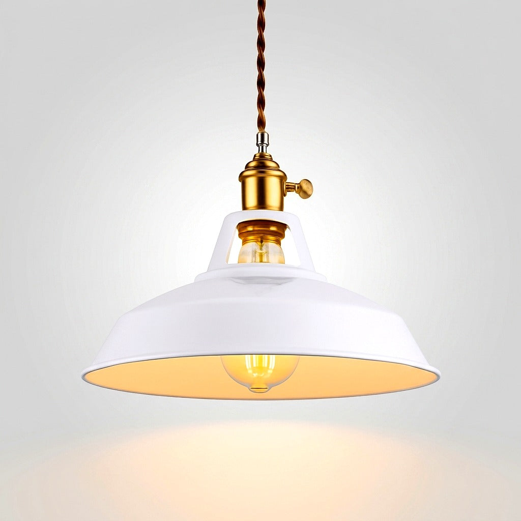 Suspension LED Métal Coloré Style Loft Industriel - détail finition